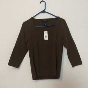New York & Company Brown Sweater Top